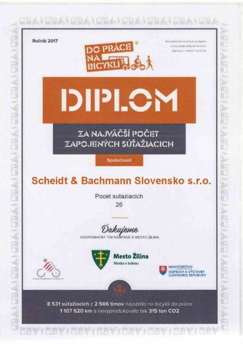 Najviac cyklistov jazdilo za Scheidt & Bachmann | Scheidt & Bachmann